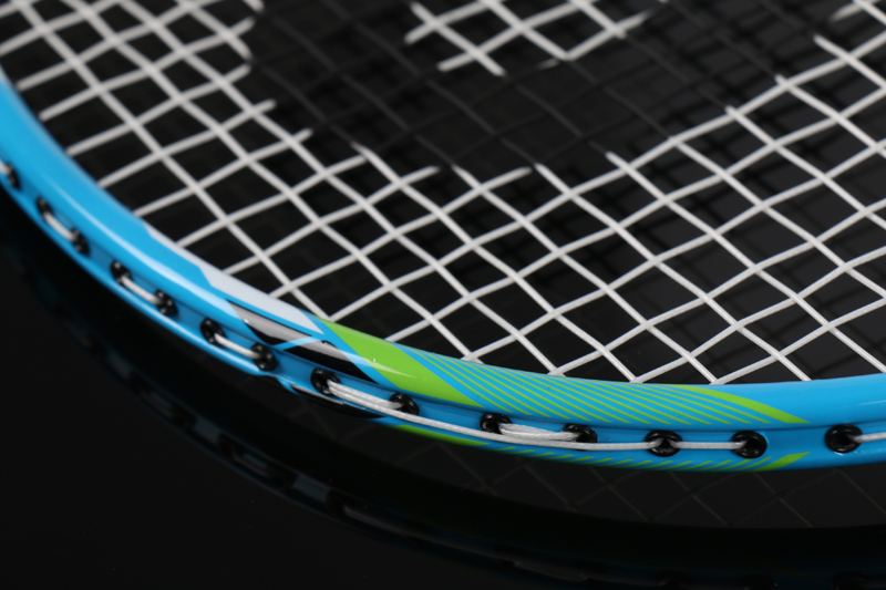 Aluminium Alloy Fiberglass Tiang Tengah Bersepadu Raket Badminton CX-B518 Biru