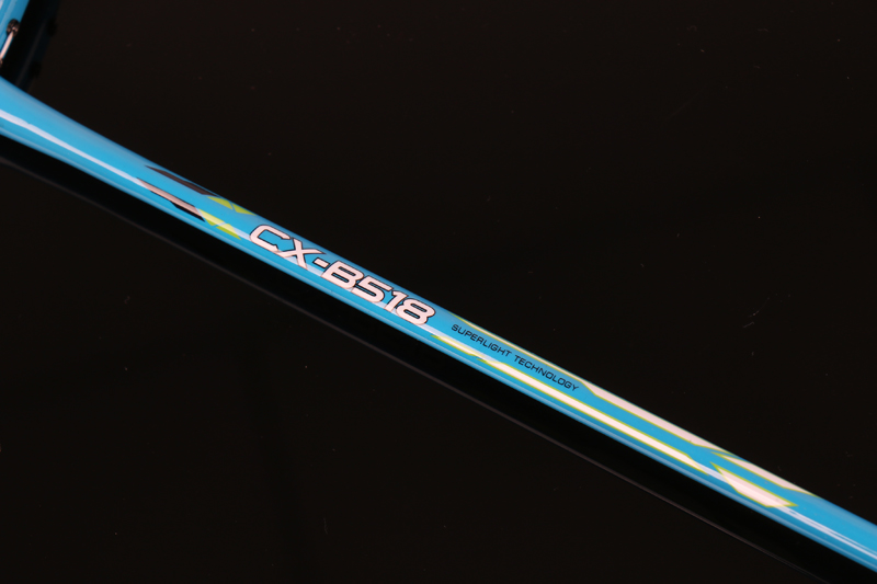 Aluminium Alloy Fiberglass Tiang Tengah Bersepadu Raket Badminton CX-B518 Biru