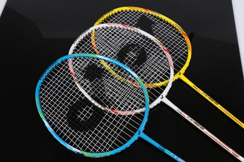 Aluminium Alloy Fiberglass Tiang Tengah Bersepadu Raket Badminton CX-B518 Biru